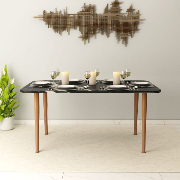 Dining Tables, Dining Tables in White Color, Dining Tables With Metal Legs, Dining Tables for Home, Dining Tables - IM3060