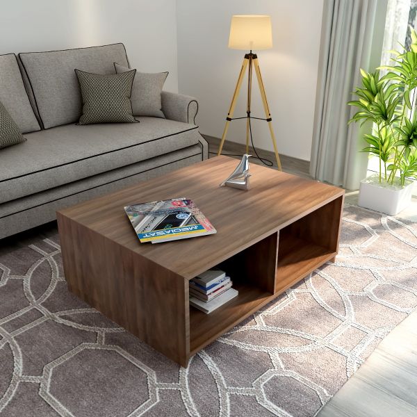 Rectangular Coffee Table ,coffee table for living/waiting area vintage look coffee table in Brown in prelaminate particle board,Coffee Table - VI861