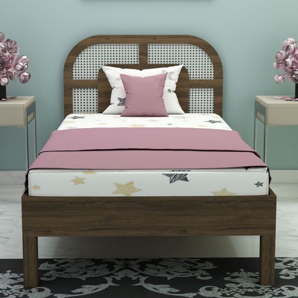Bed, Single Size Bed, Bed for Bedroom, Wooden Bed, Bed in Brown Color, Bed in Wooden Legs, Classical Bed, Bed - VT5085